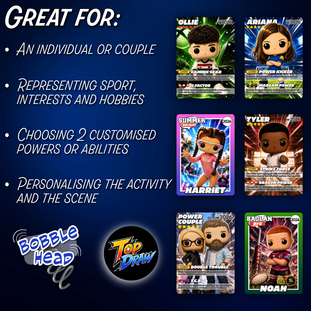 BOBBLE HEAD STYLE - Custom Trading Card