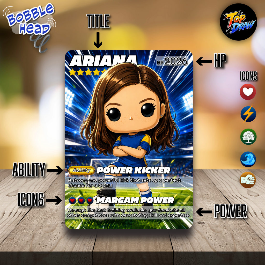 BOBBLE HEAD STYLE - Custom Trading Card