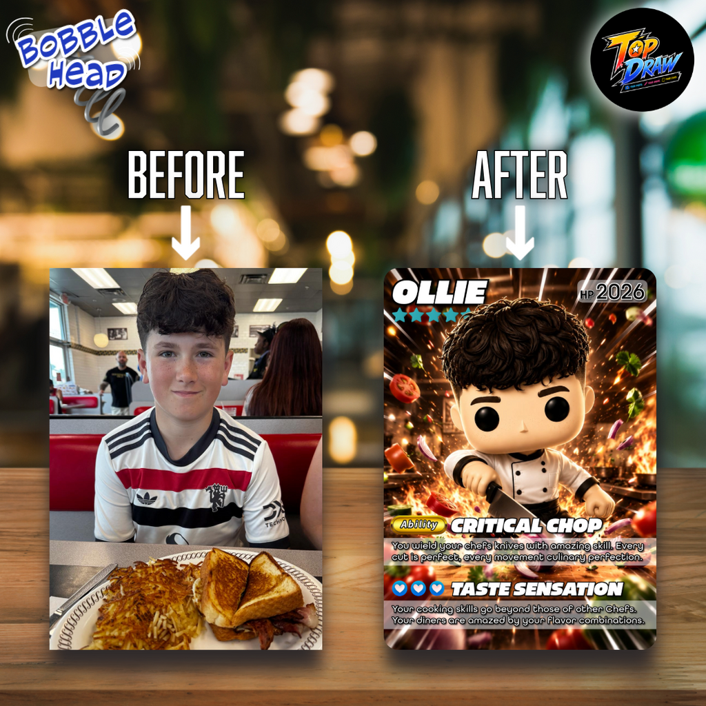BOBBLE HEAD STYLE - Custom Trading Card
