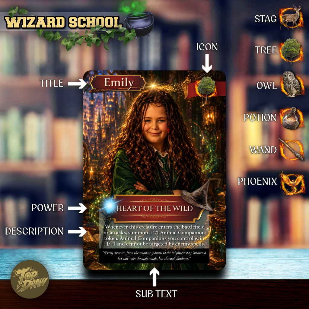 WIZARD SCHOOL - Custom Trading Card