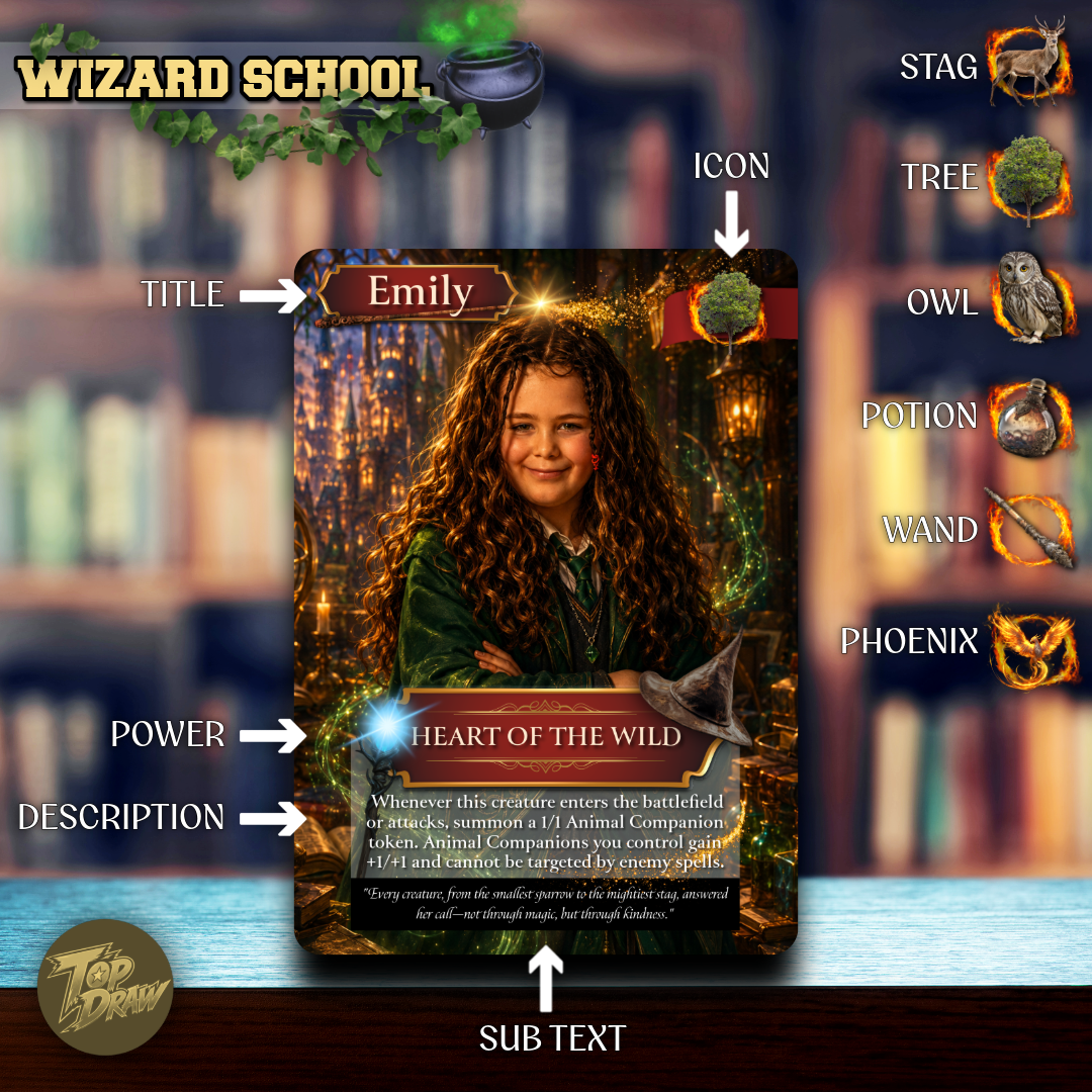 WIZARD SCHOOL - Custom Trading Card